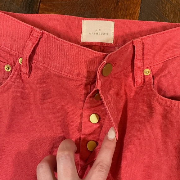 Sid Mashburn Slim Straight 5-Pocket Pants Vermillion Red Canvas 32x30 - Picture 10 of 12